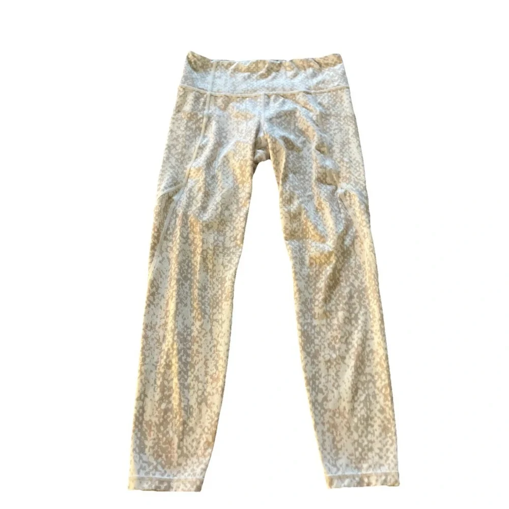 Athleta Women's Salutation Stash Pocket‎ Serpent Light Print Leggings Medium